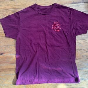 Anti Social Social Club Maroon Tee